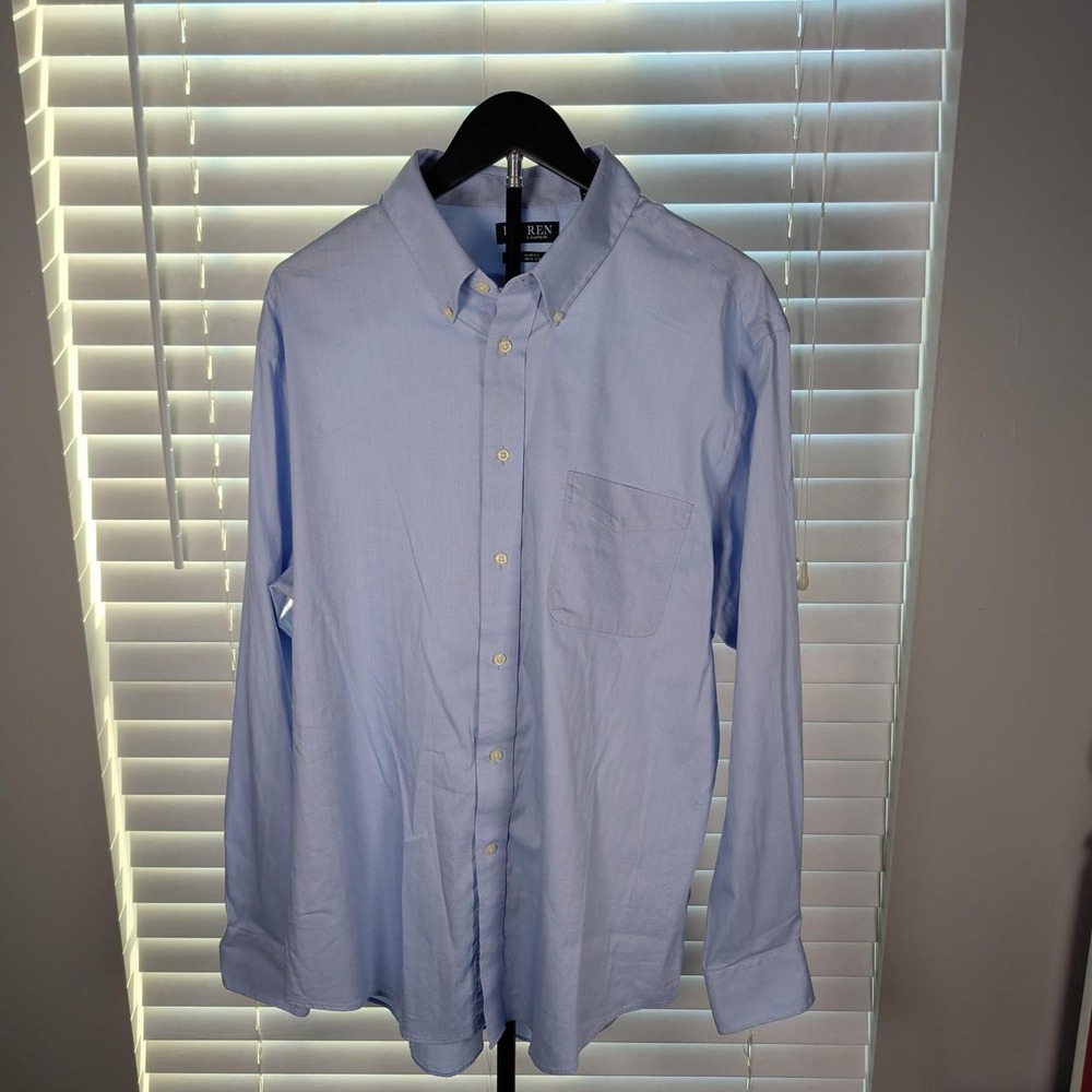 Lauren Ralph Lauren Blue Performance Stretch Shirt Men's XL